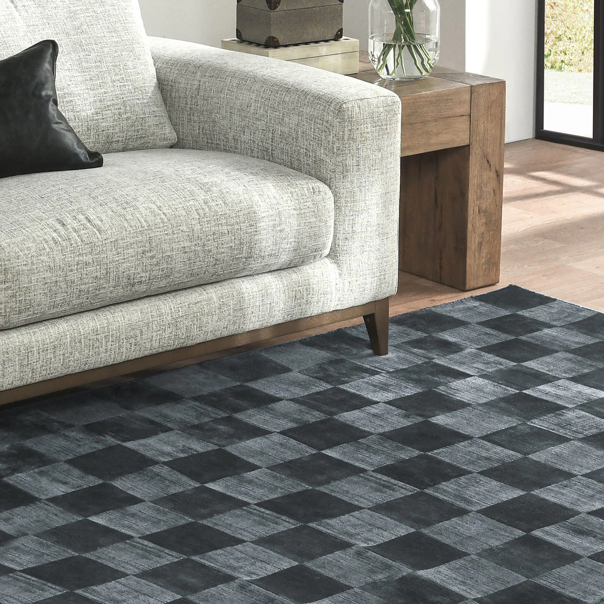 Berlin Check Rug - Ink Blue - Image 19