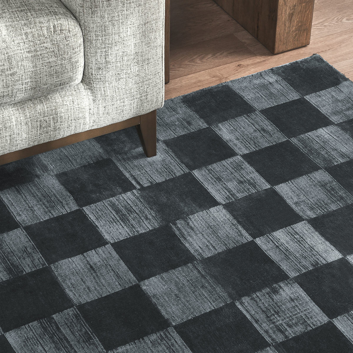 Berlin Check Rug - Ink Blue - Image 22