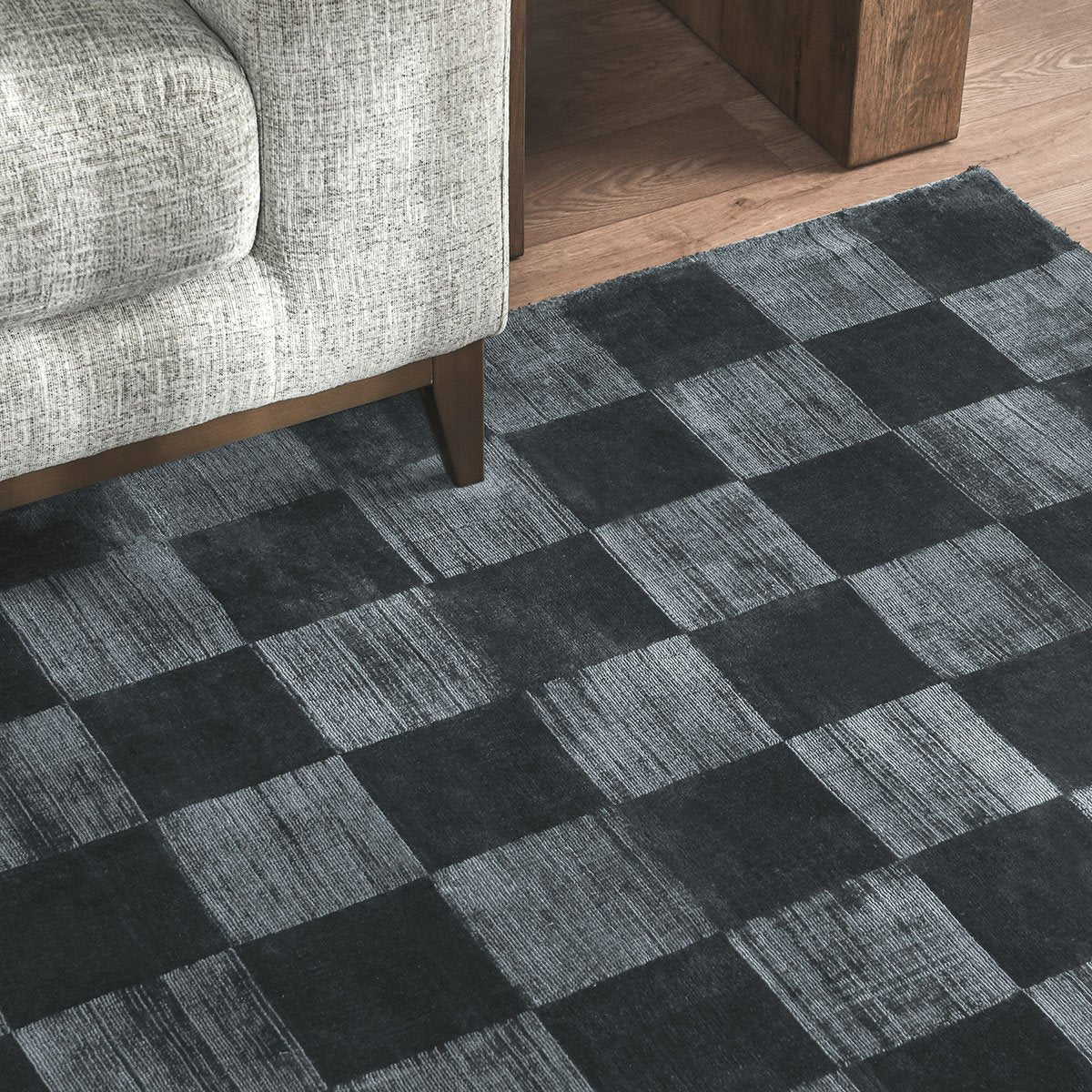 Berlin Check Rug - Ink Blue - Image 24