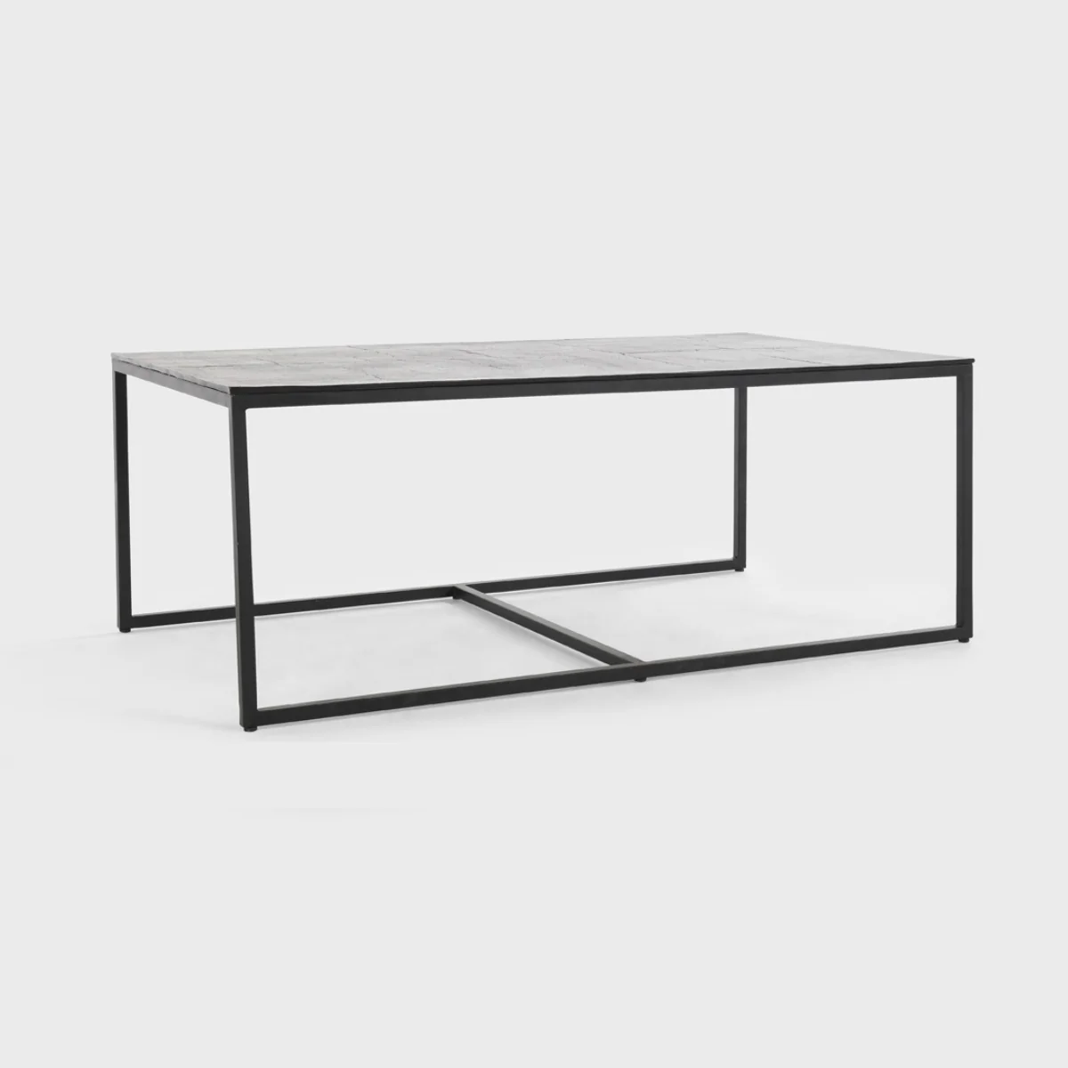 Buckley Cast Aluminum Rectangle Coffee Table Set of 3 - Dark Antique - Image 3