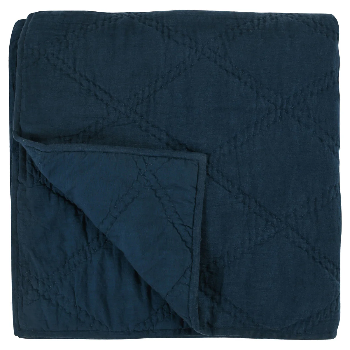 Caleb Hand Stitched Quilt - Midnight Blue - Image 19