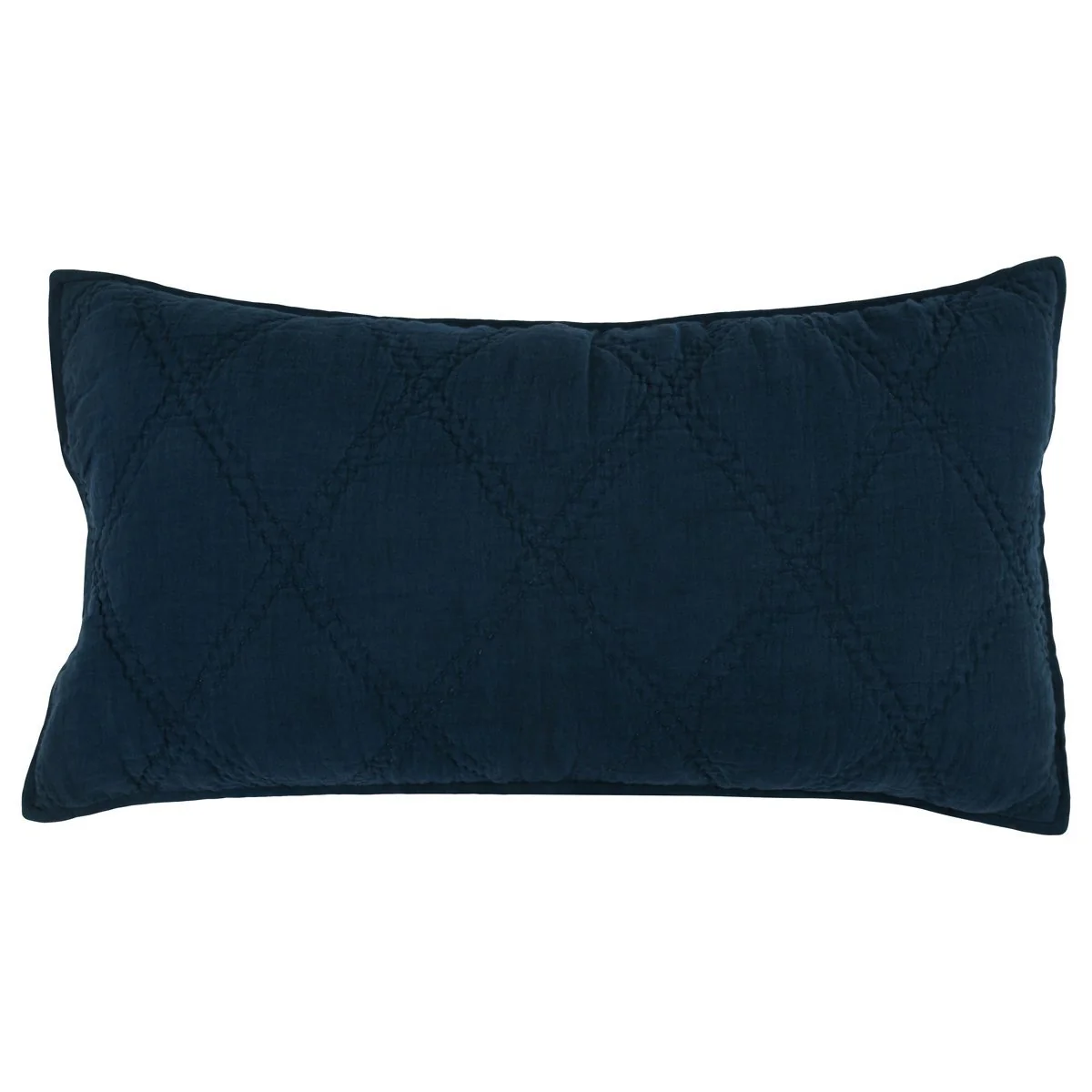 Caleb Hand Stitched Quilt - Midnight Blue - Image 6
