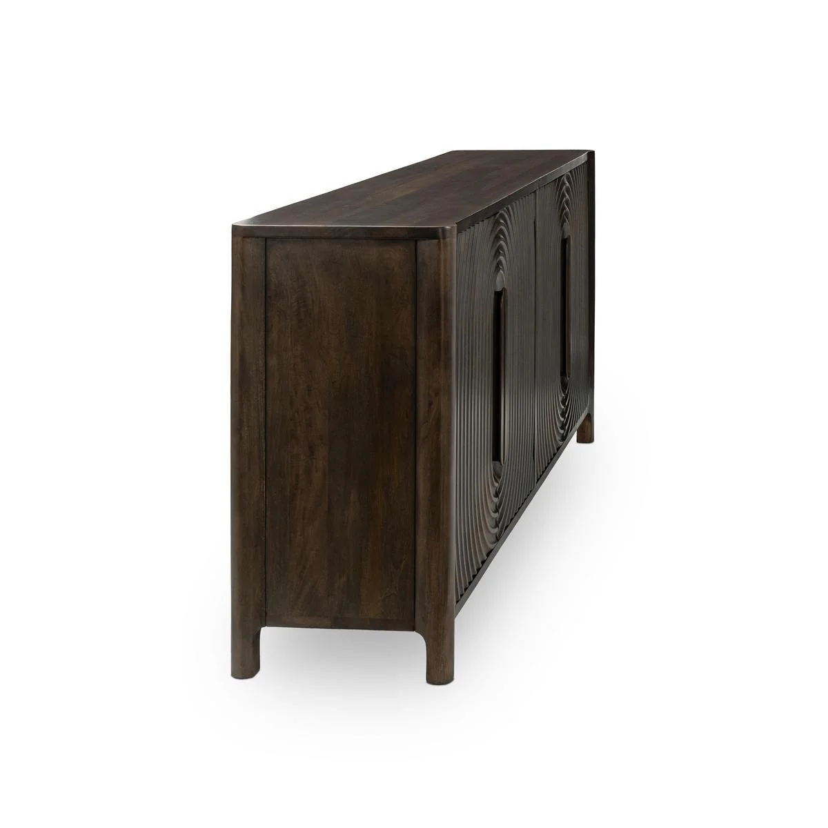 Colson 4 Door Cabinet - Dark Brown - Image 3