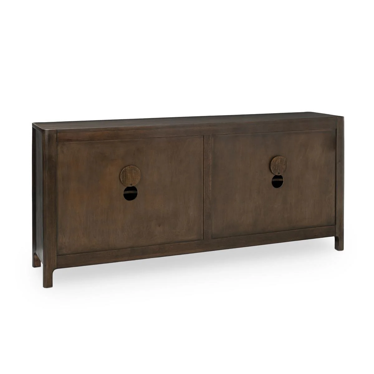 Colson 4 Door Cabinet - Dark Brown - Image 4