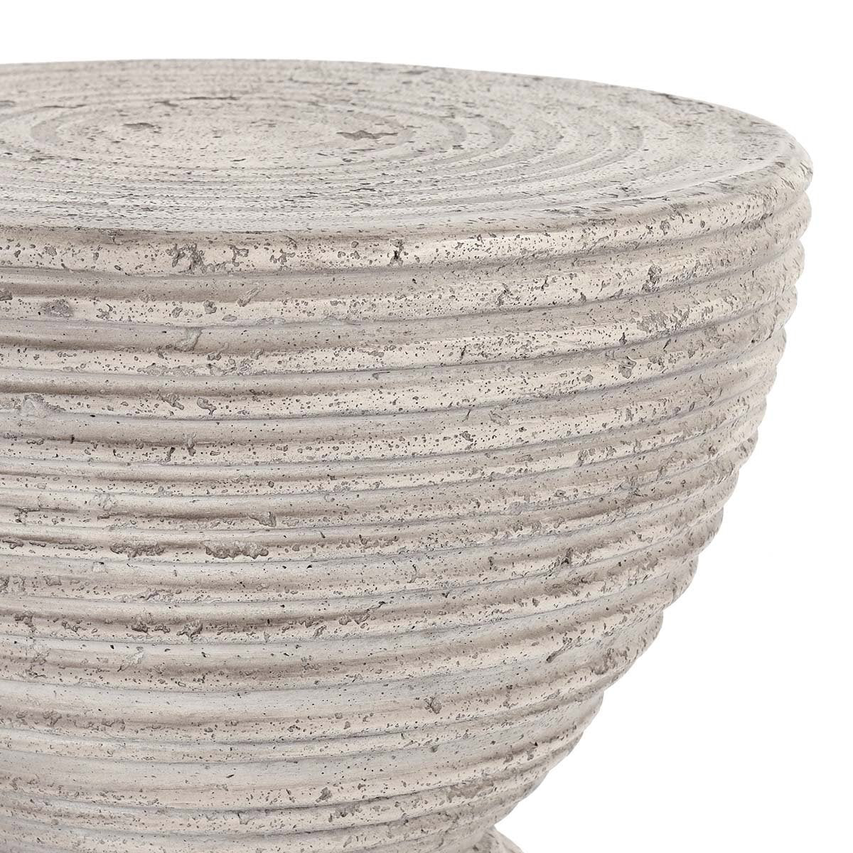 Corey Outdoor Round Accent Table - Light Gray - Image 3