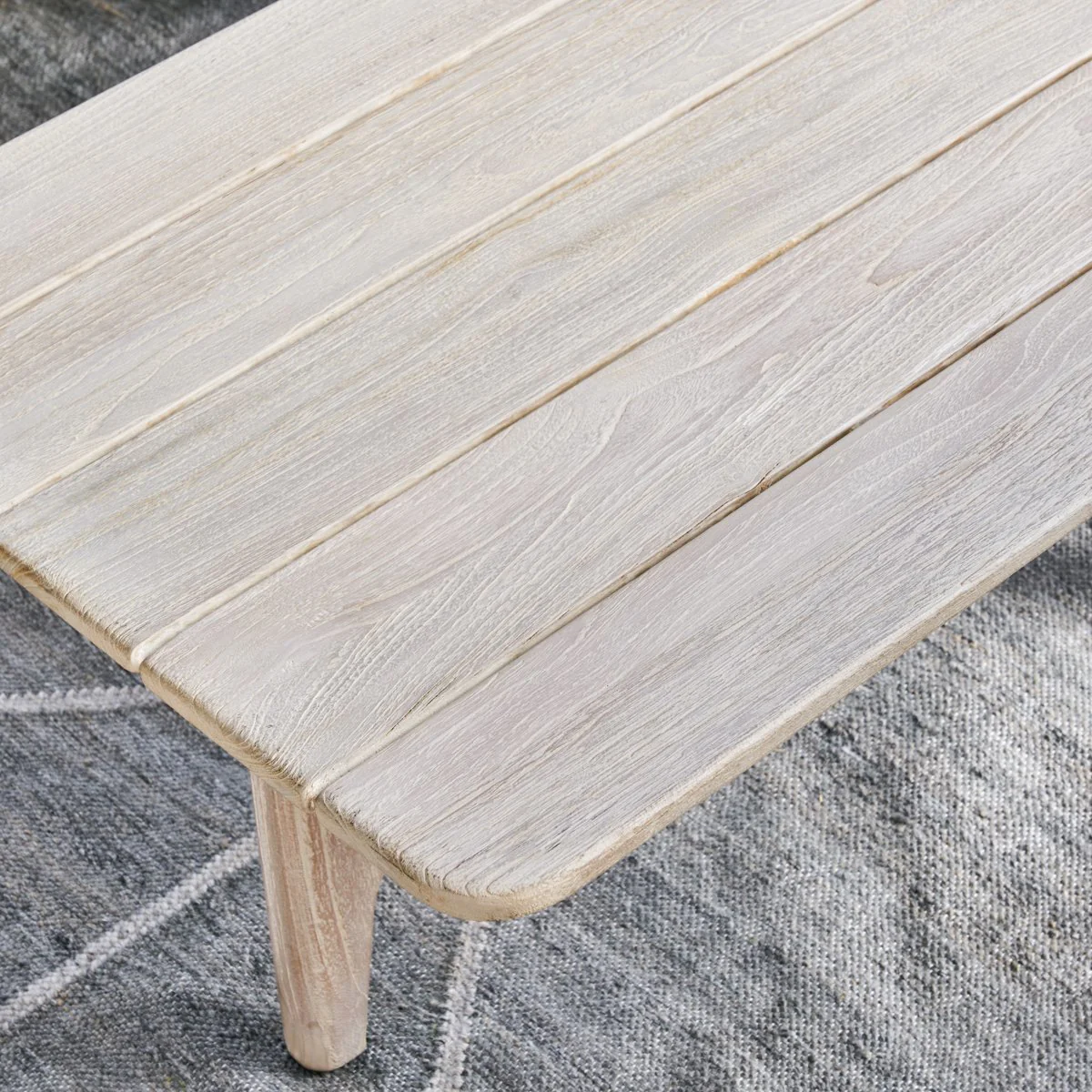 Dawn Outdoor Rectangle Coffee Table - Gray - Image 7