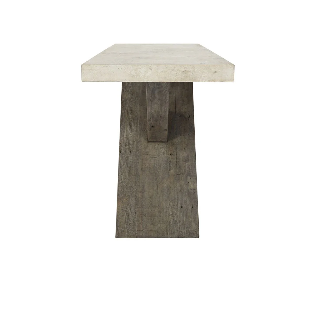 Durant Console Table - Antique White/Distressed Brown - Image 3
