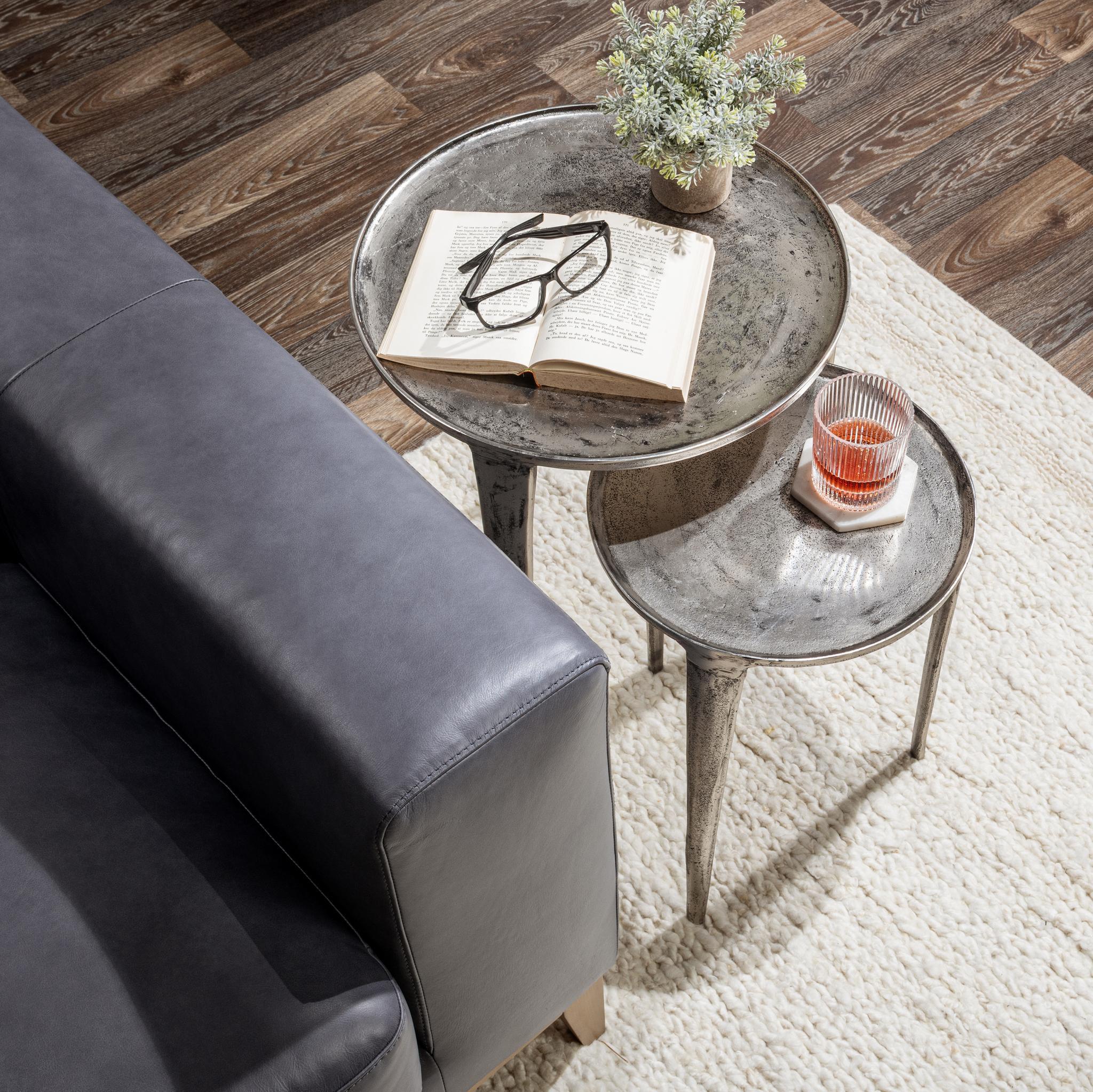 Elinor Nesting Accent Tables , Set of 2 - Antique Nickel - Image 8