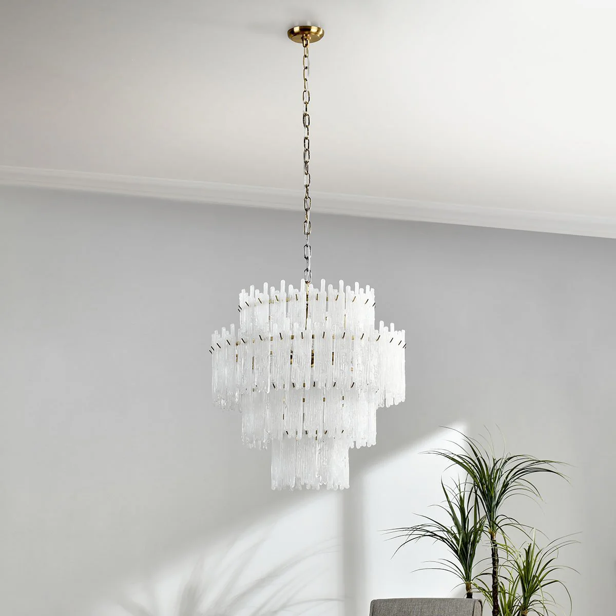 Everly Glass Round Chandelier - Image 6