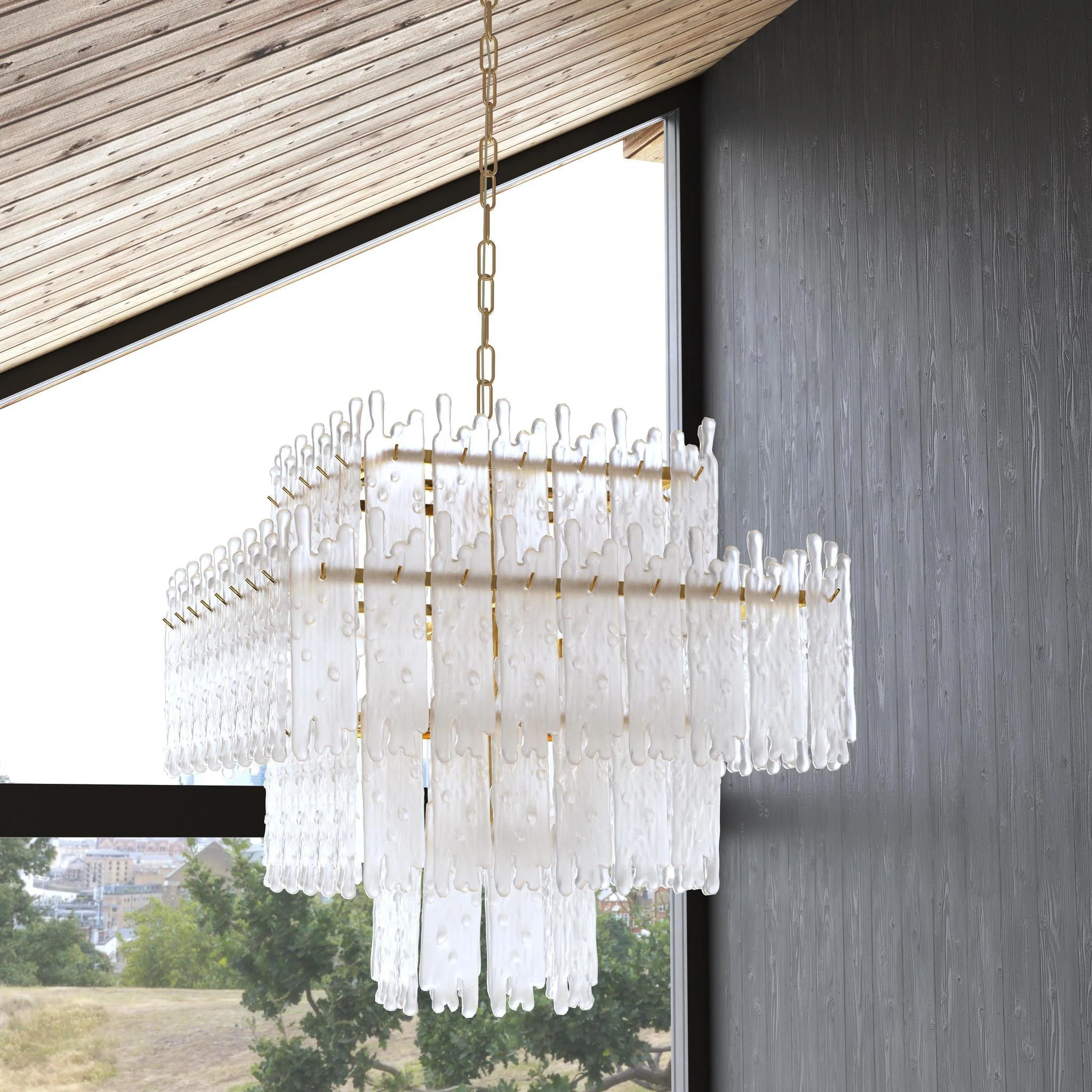 Everly Glass Square Chandelier - Image 7