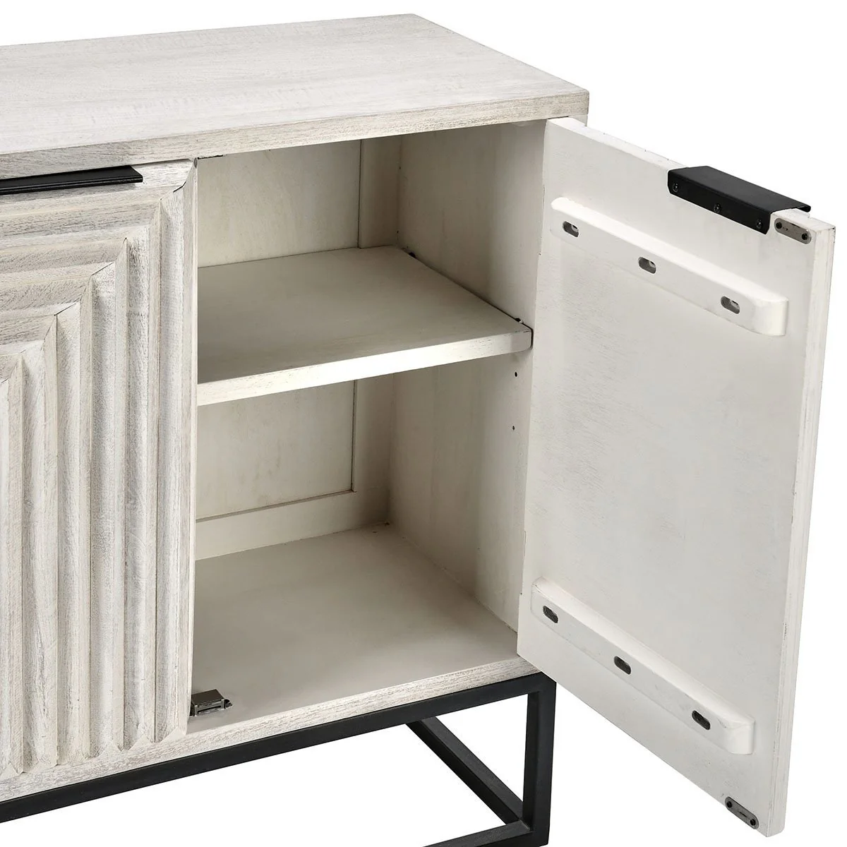 Flint 2 Door Cabinet - Coastal White - Image 7