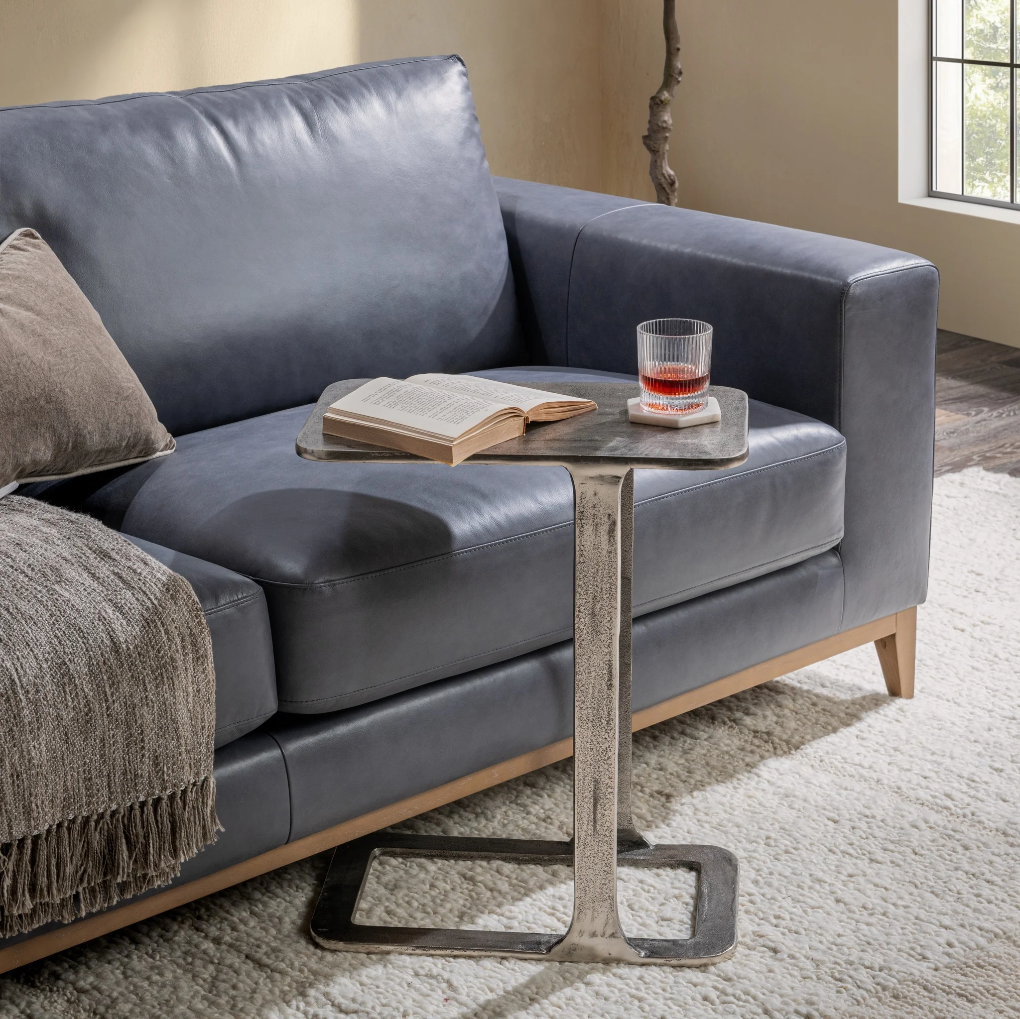 Geanna Accent Table - Antique Nickle - Image 7