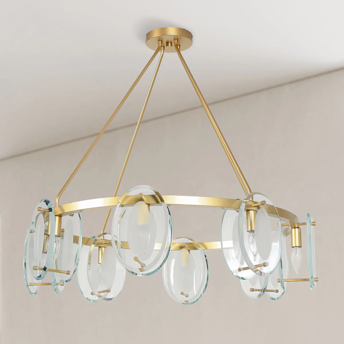 Gina Glass Round Chandelier - Image 4
