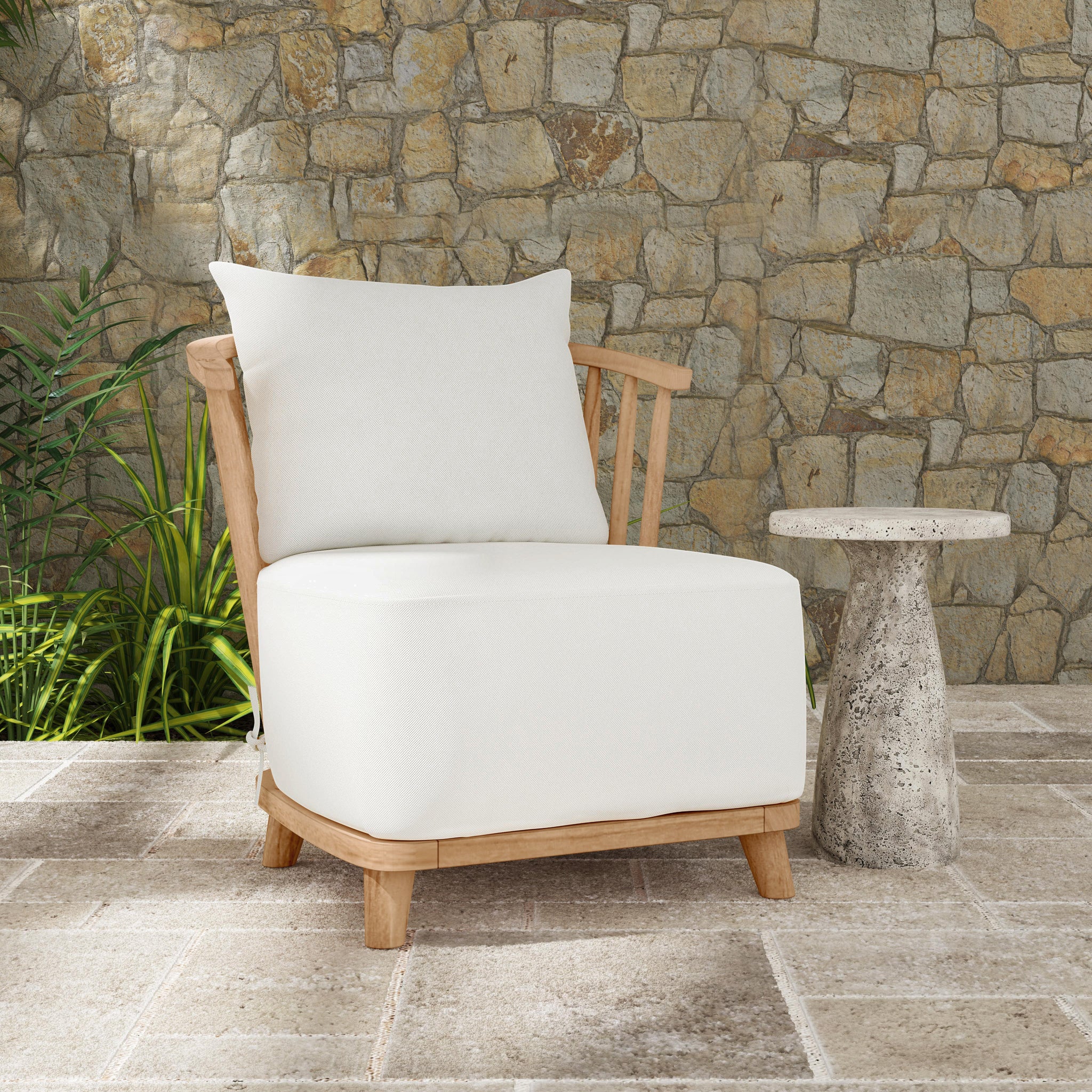 Hearst Outdoor Accent Chair - Natural - Image 10