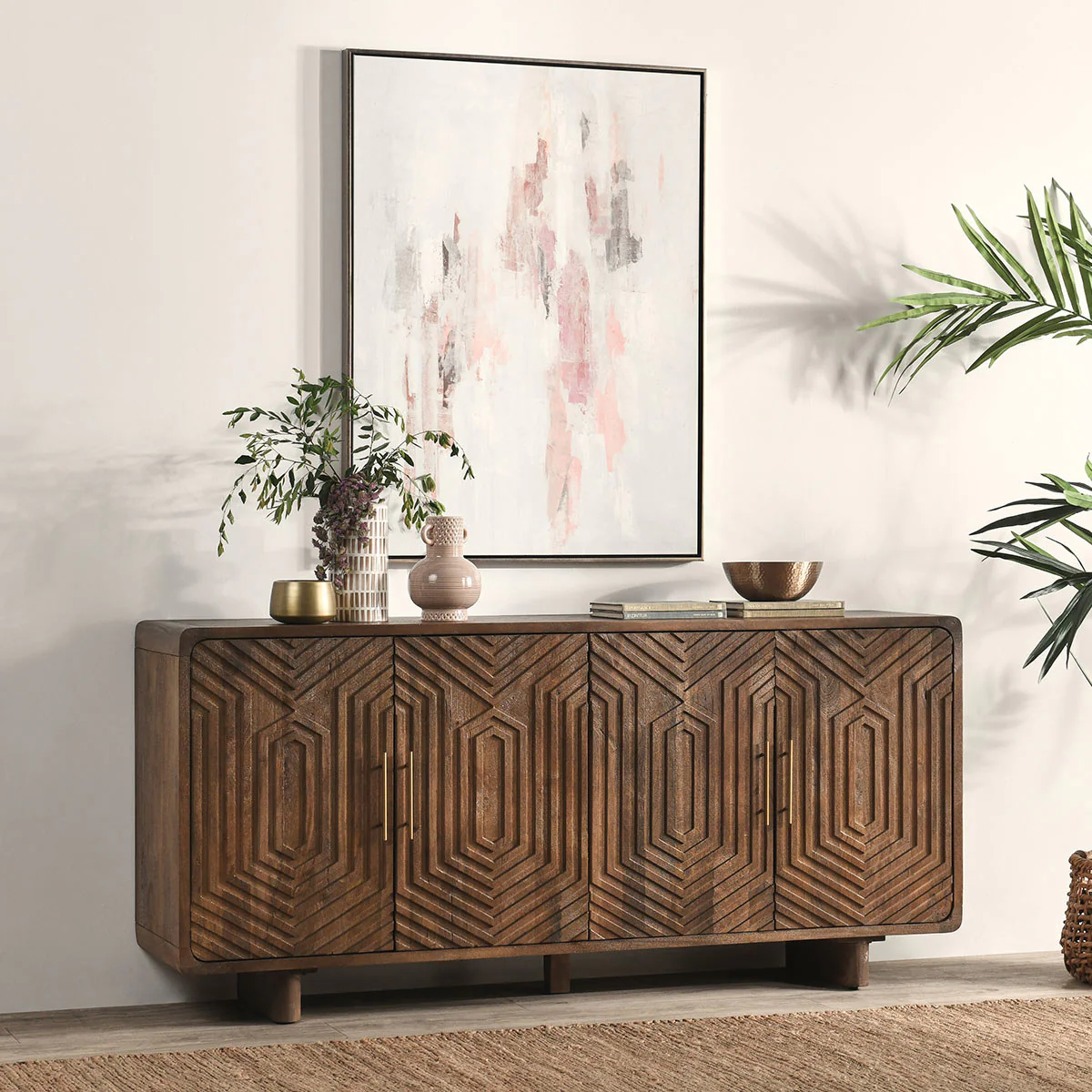 Holmes 4 Door Buffet - Artisan Brown - Image 8