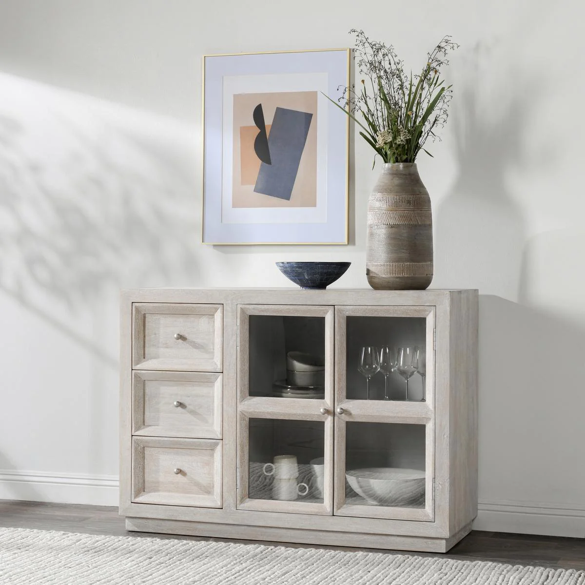 Isha 3 Dwr 2 Dr Cabinet - Creamwood - Image 7