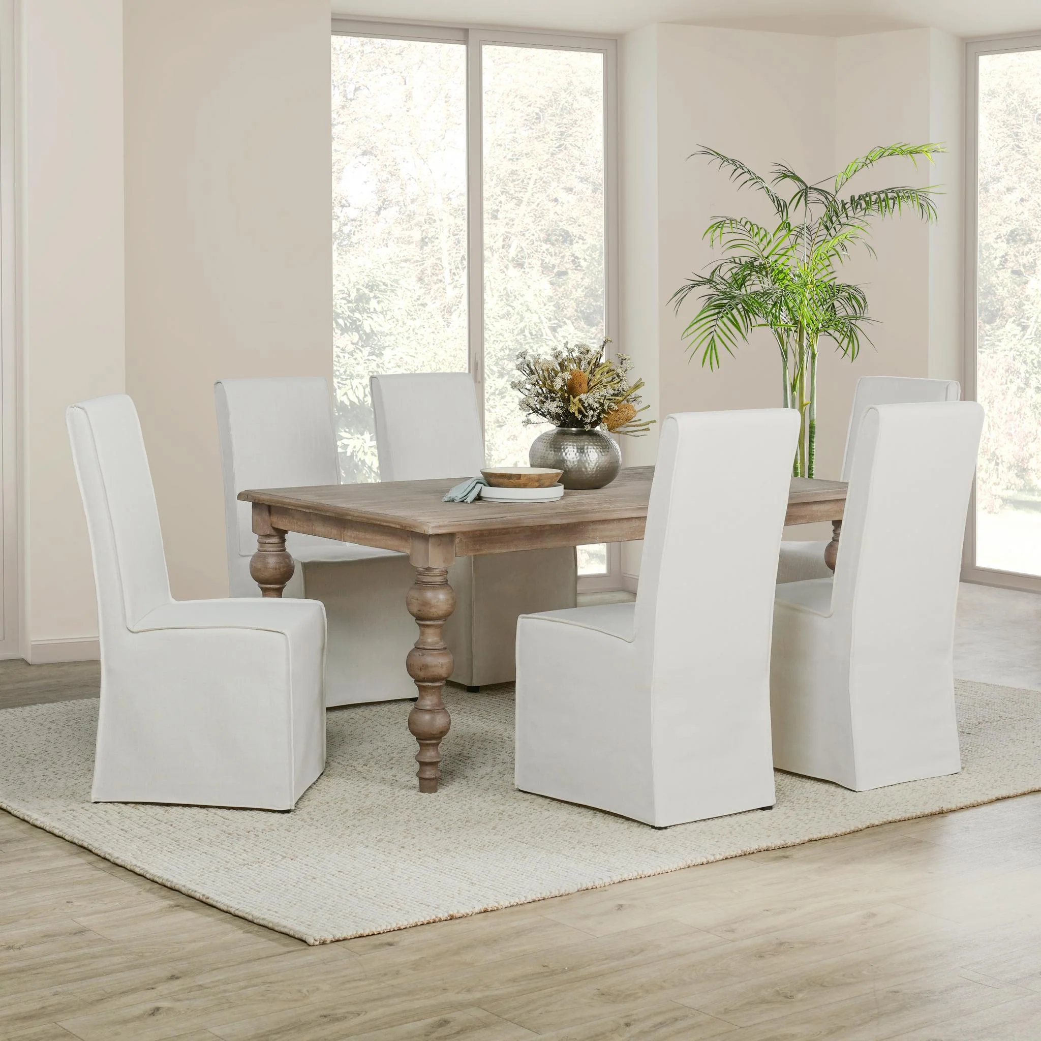 Jordan Upholstered Dining Chair Set of 2 - White - Image 7