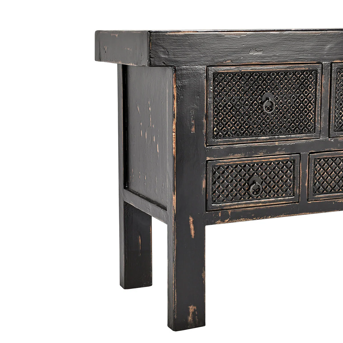 Lahey 11 Drawer Console Table - Antique Black - Image 6