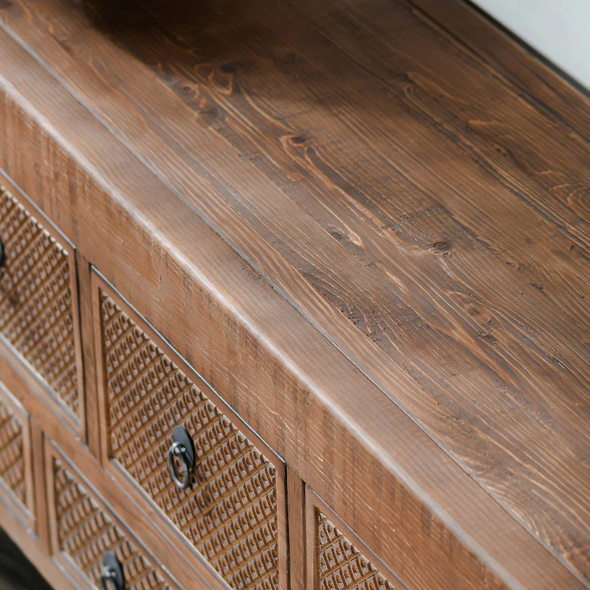 Lahey 11 Drawer Console Table - Mission Brown - Image 10