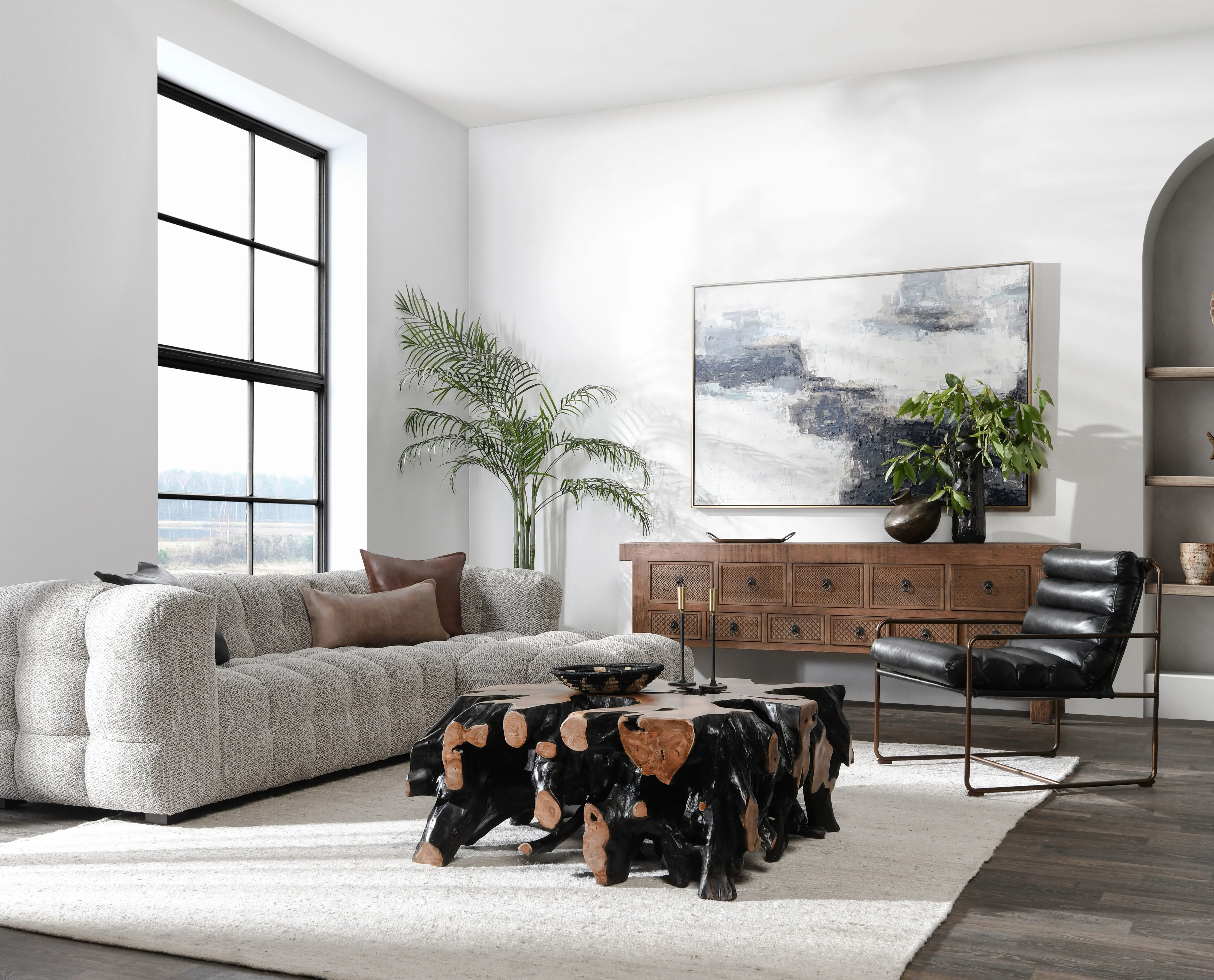 Lahey 11 Drawer Console Table - Mission Brown - Image 13