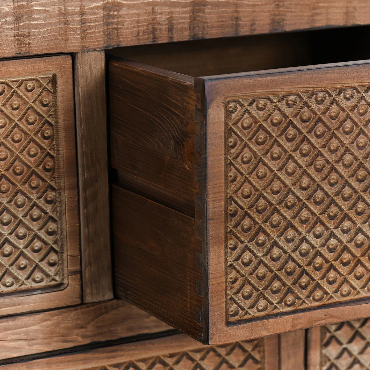 Lahey 11 Drawer Console Table - Mission Brown - Image 7