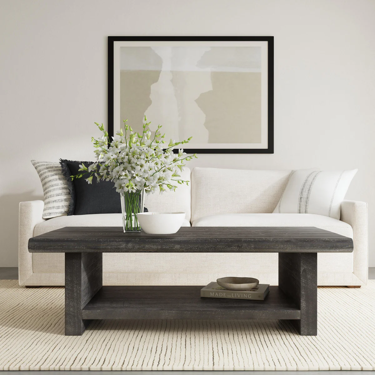 Larson Rectangle Coffee Table - Carbon Black - Image 7