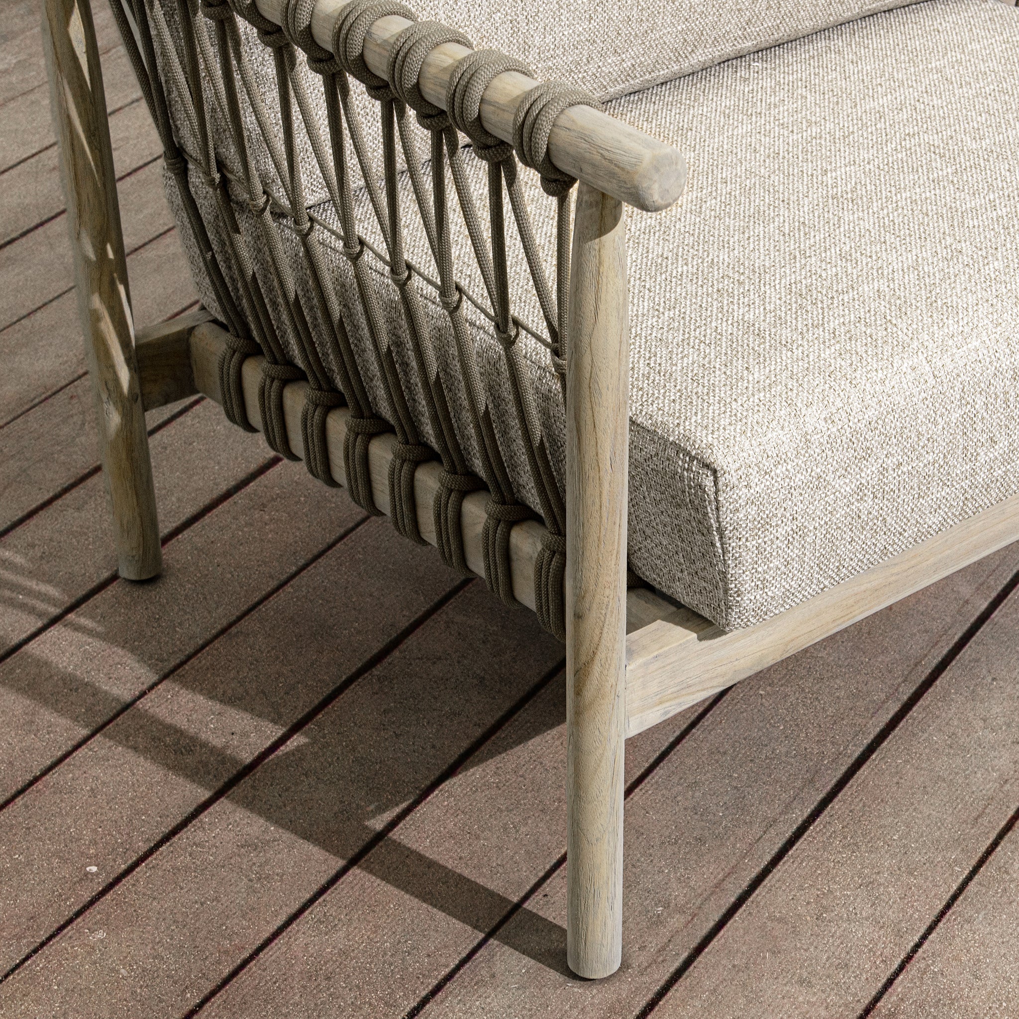 Leo Outdoor Accent Chair - Taupe - Image 6
