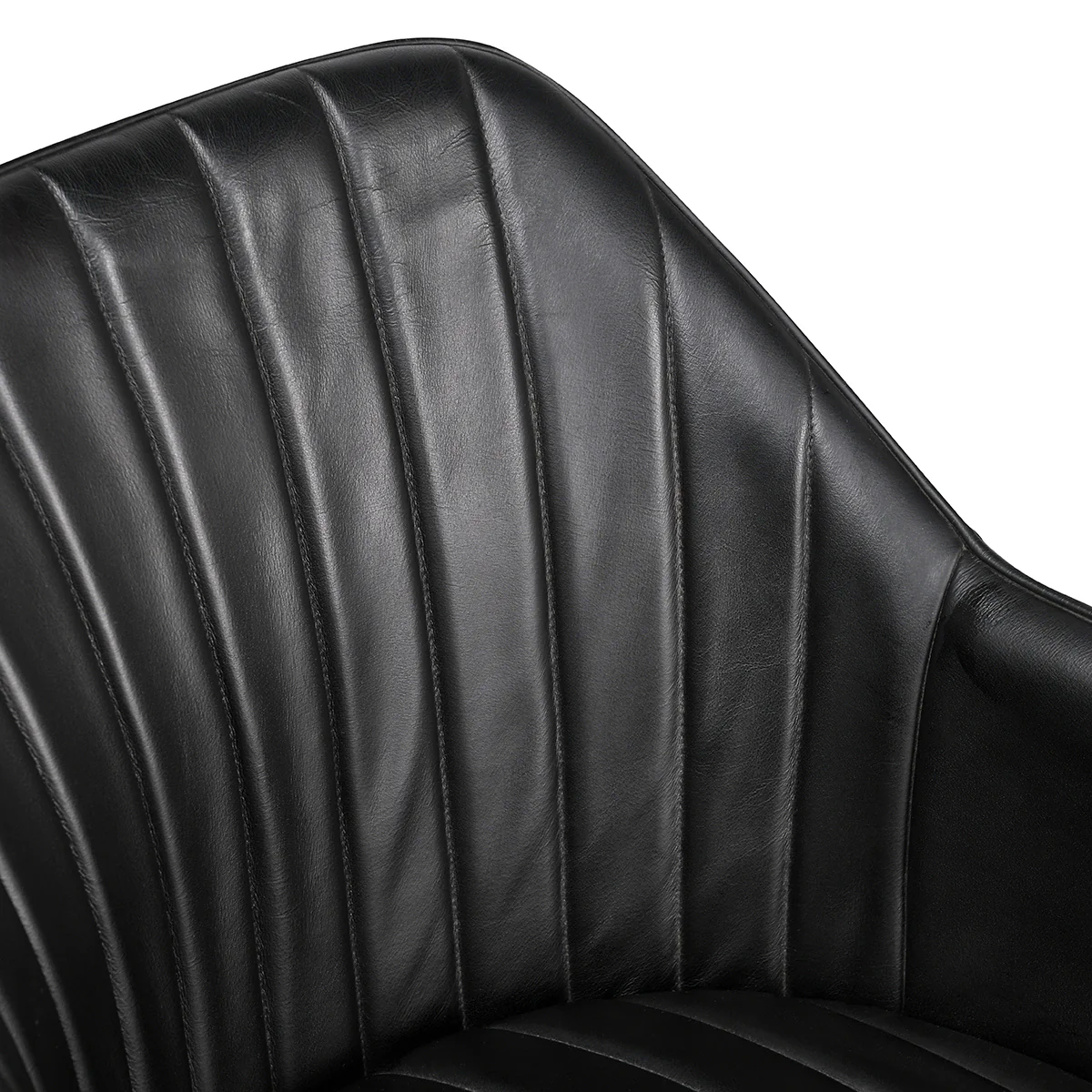 Leon Leather Dining Chair - Midnight Raven - Image 5