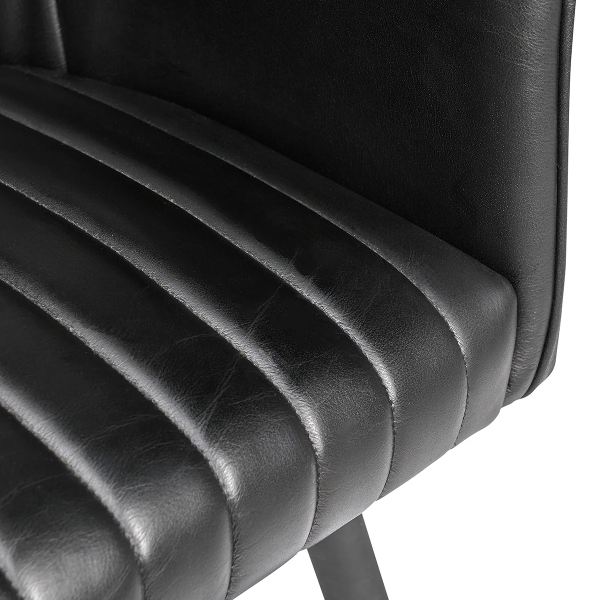 Leon Leather Dining Chair - Midnight Raven - Image 6