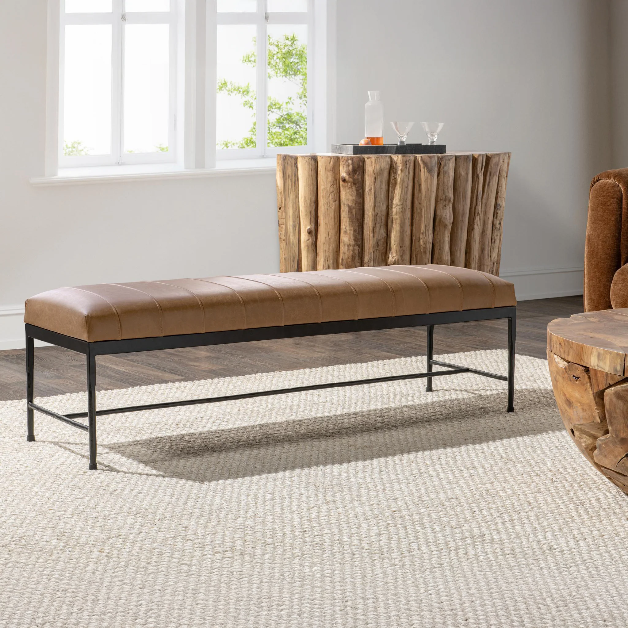 Madeleine Accent Bench - Dune Walnut - Image 7