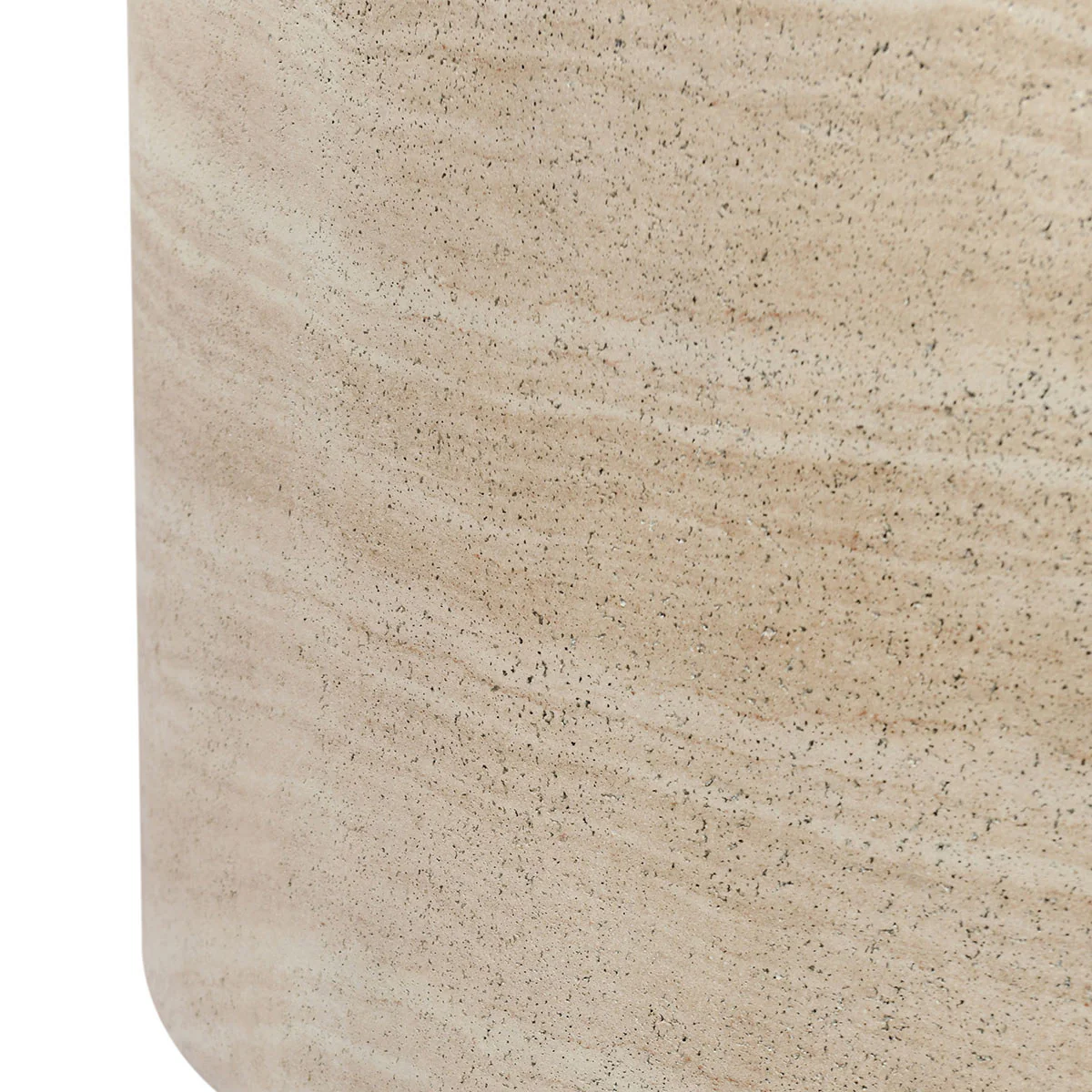 Mckenna Outdoor Round Coffee Table - Travertine - Image 4