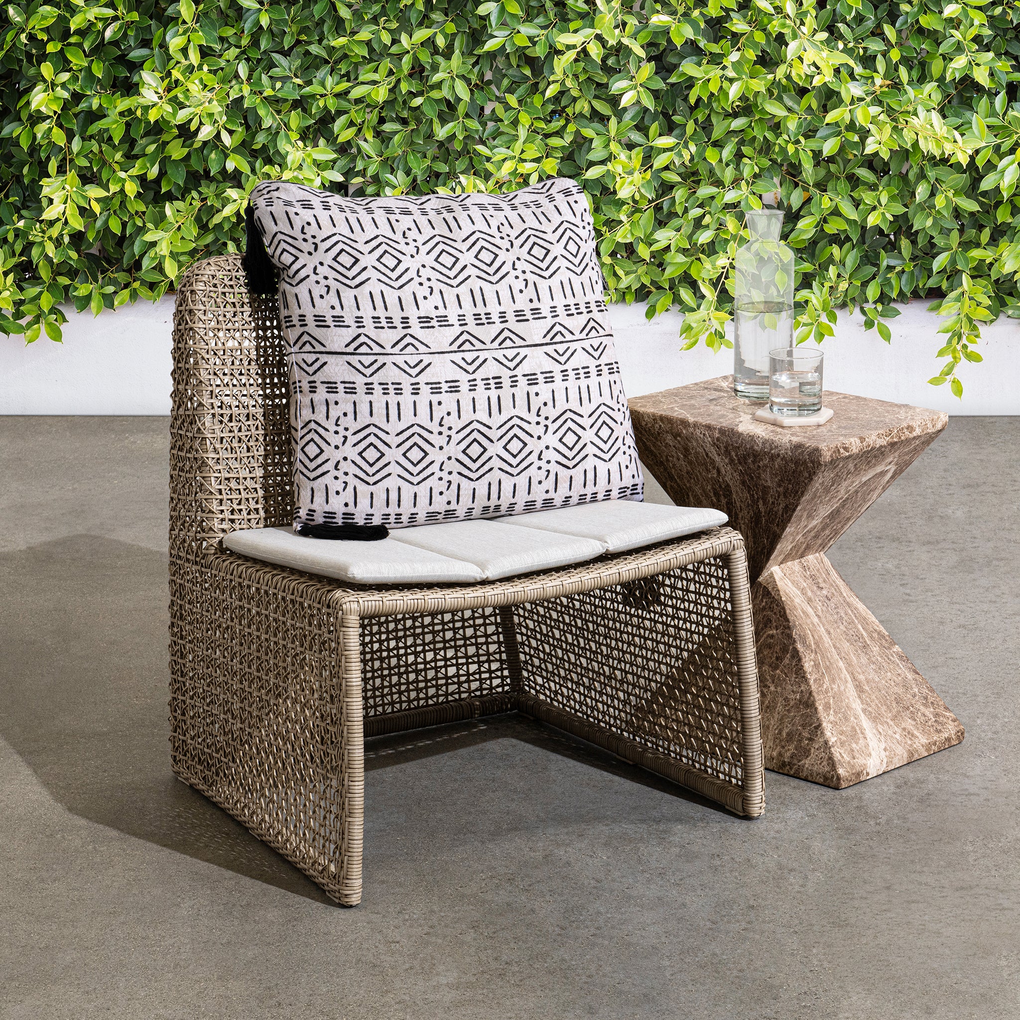 Michelle Outdoor Accent Chair - Linen - Image 10