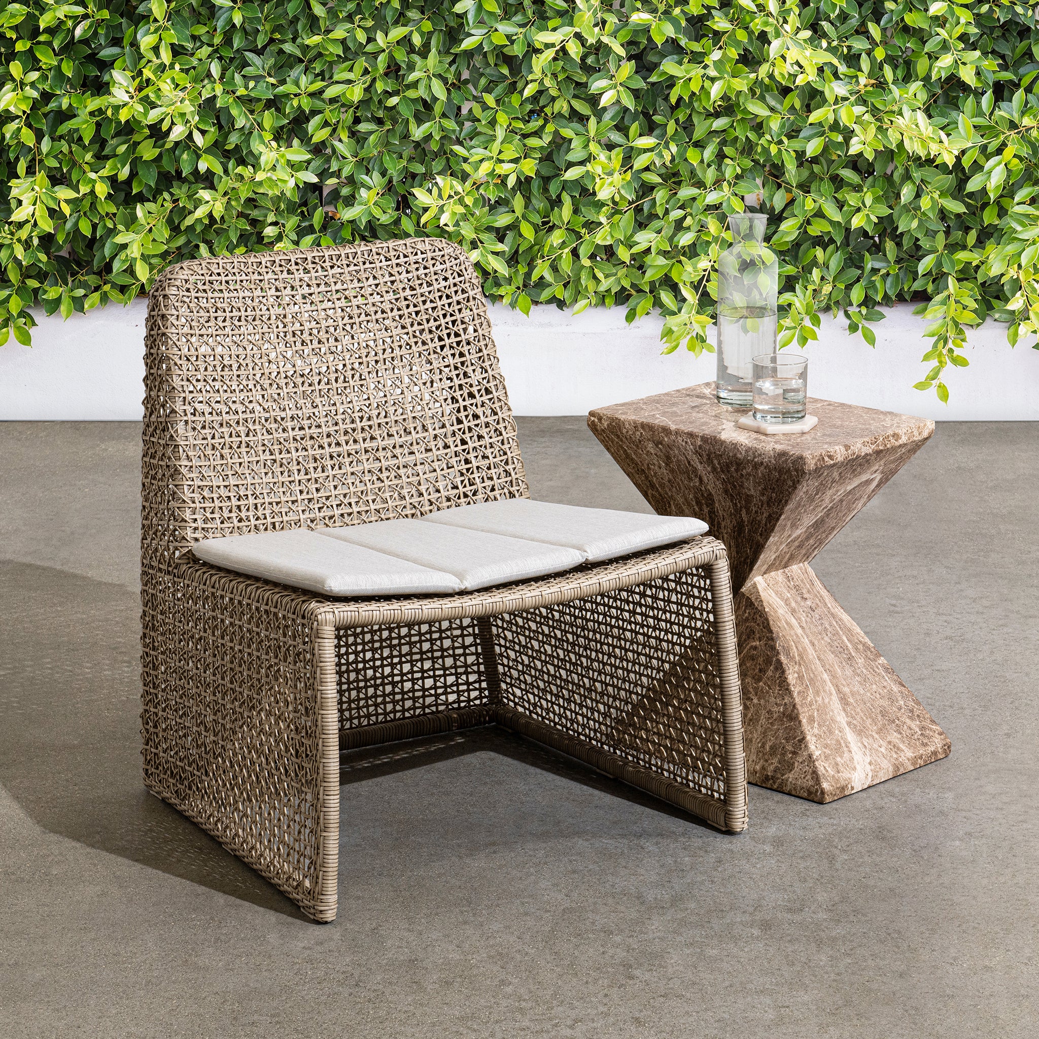 Michelle Outdoor Accent Chair - Linen - Image 7