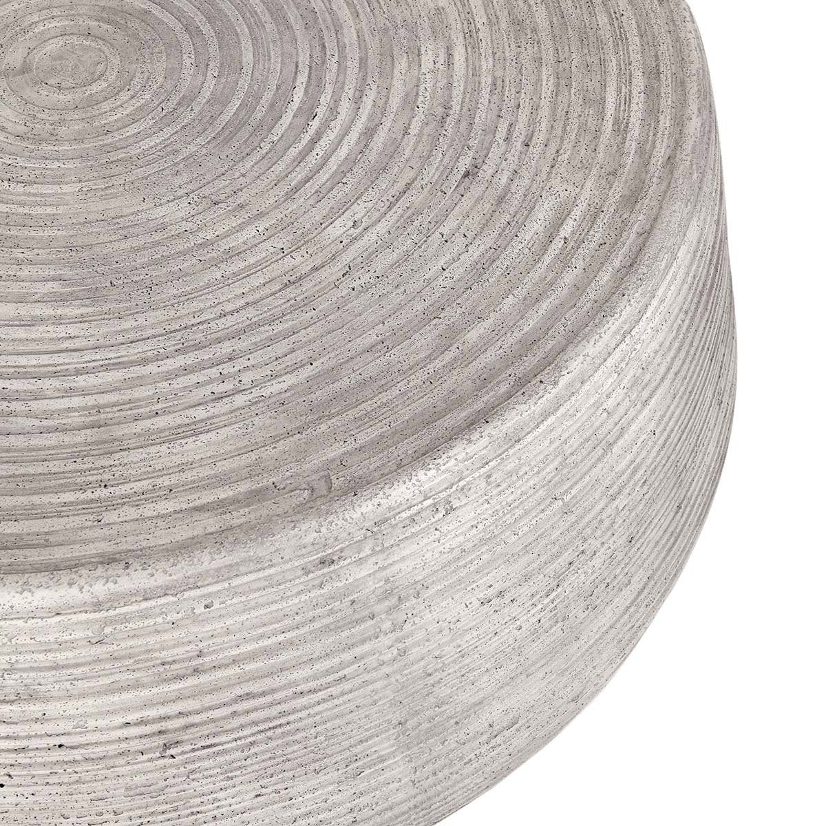 Nellie Outdoor Round Coffee Table - Light Gray - Image 3