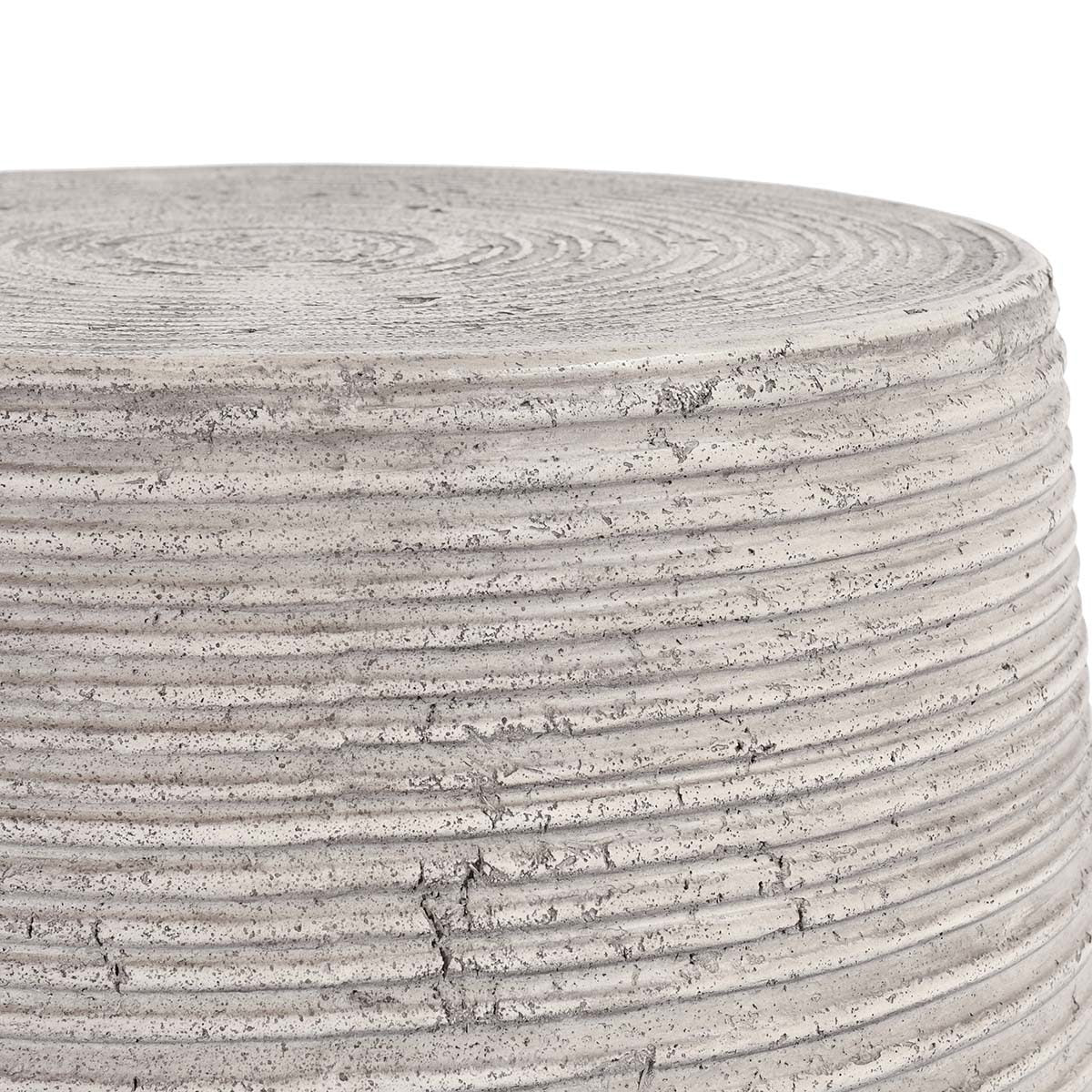 Nellie Outdoor Round End Table - Light Gray - Image 3