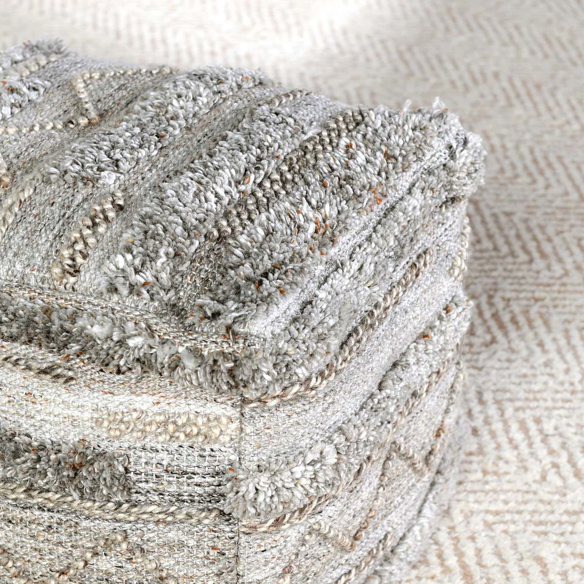 Performance Fallon Pouf - Gray Multi - Image 6