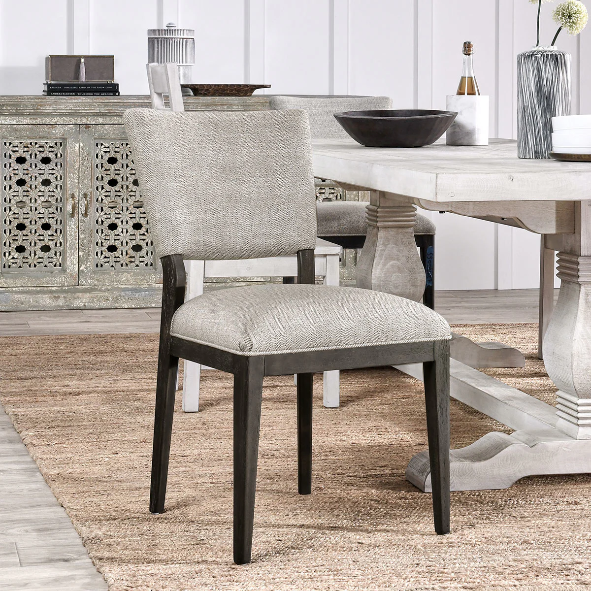 Phillip Upholstered Dining Chair Set of 2 - Sand - Image 7