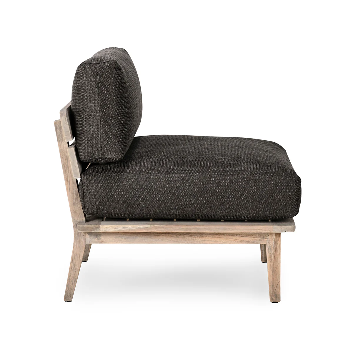 Podium Outdoor Armless Chair - Dark Gray - Image 3