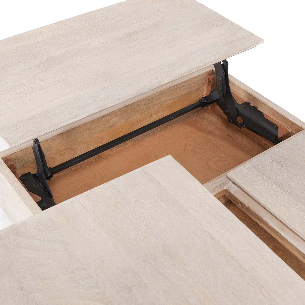 Rocklin Double Round Lift Top Coffee Table - White - Image 5