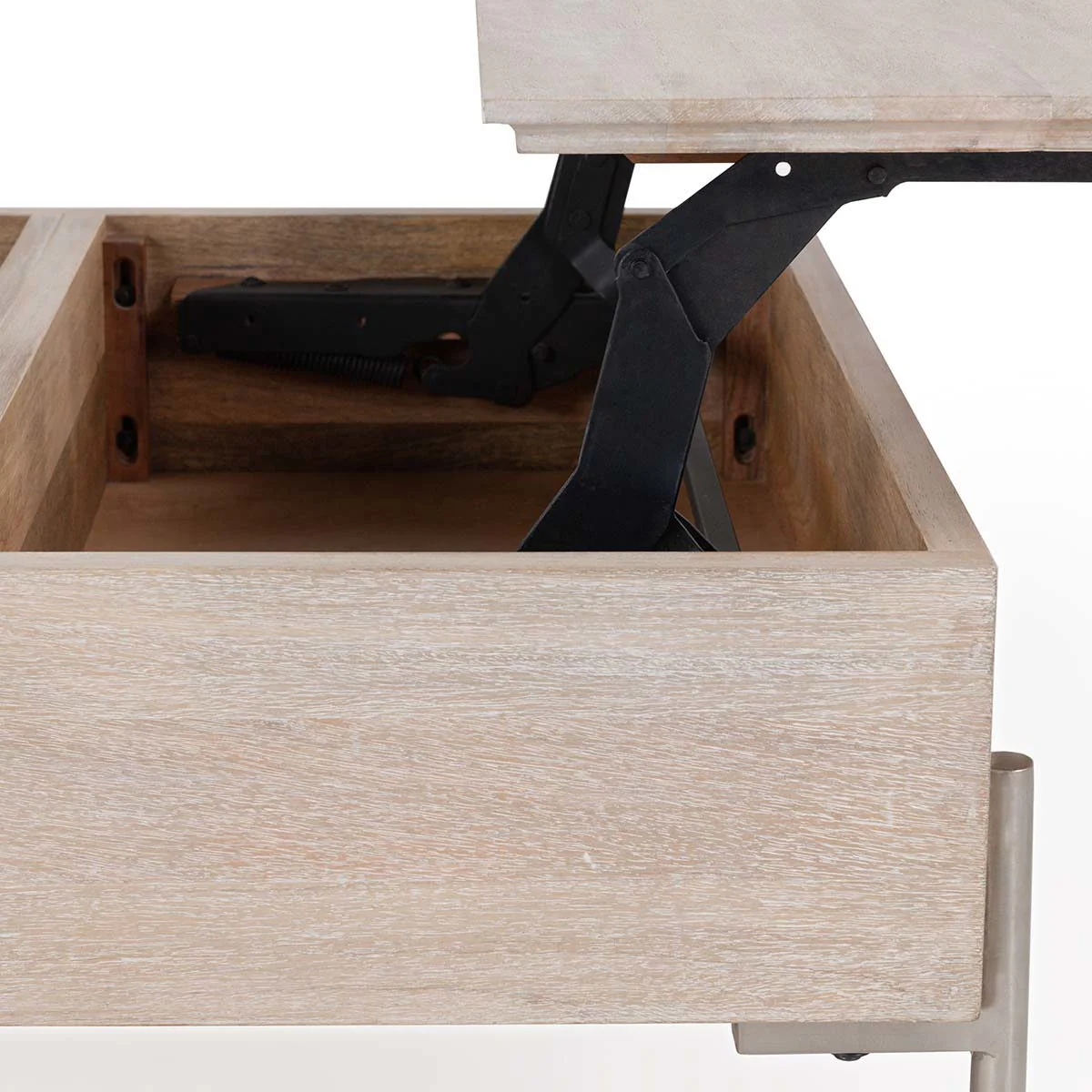 Rocklin Double Round Lift Top Coffee Table - White - Image 6