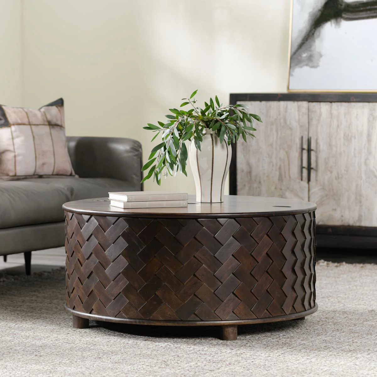 Shira Storage Coffee Table - Kona Brown - Image 7