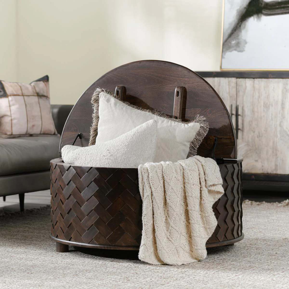 Shira Storage Coffee Table - Kona Brown - Image 8