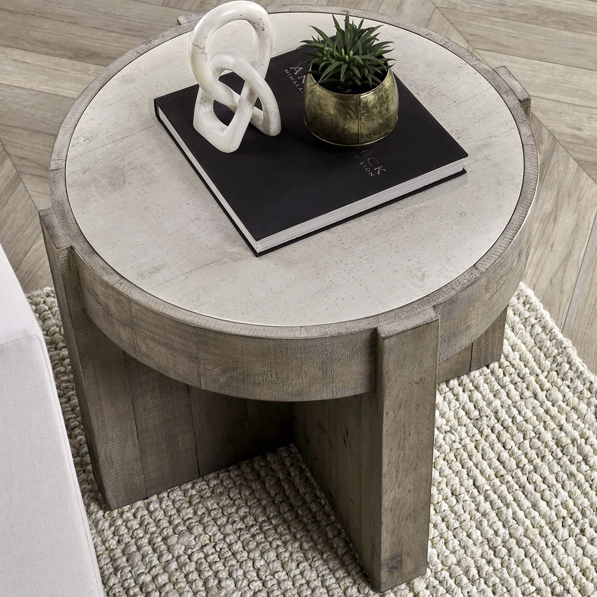 Sonoma End Table - Antique White/Distressed Gray - Image 7