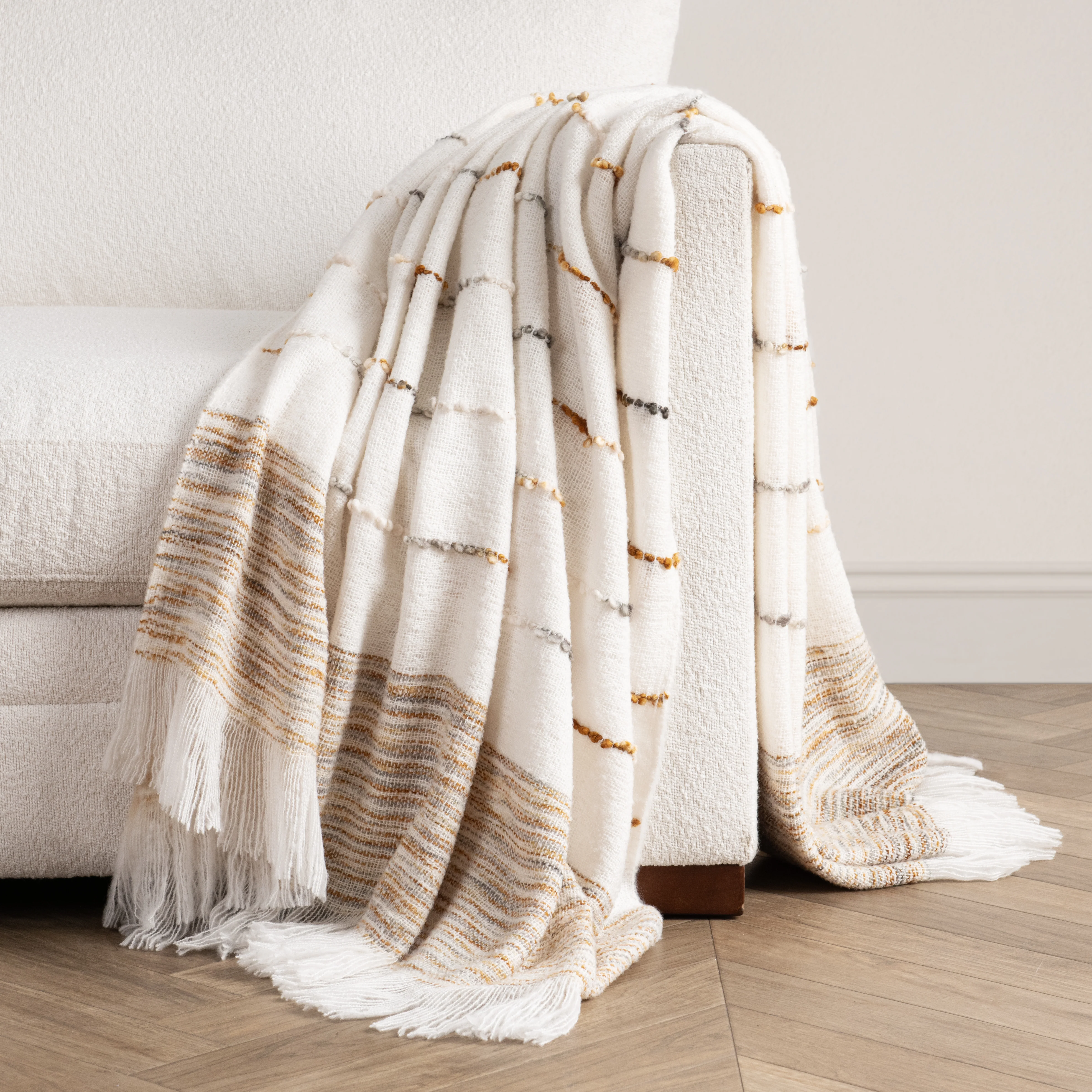 TC Albedo Throw 50x70 - Ivory/Rust - Image 4