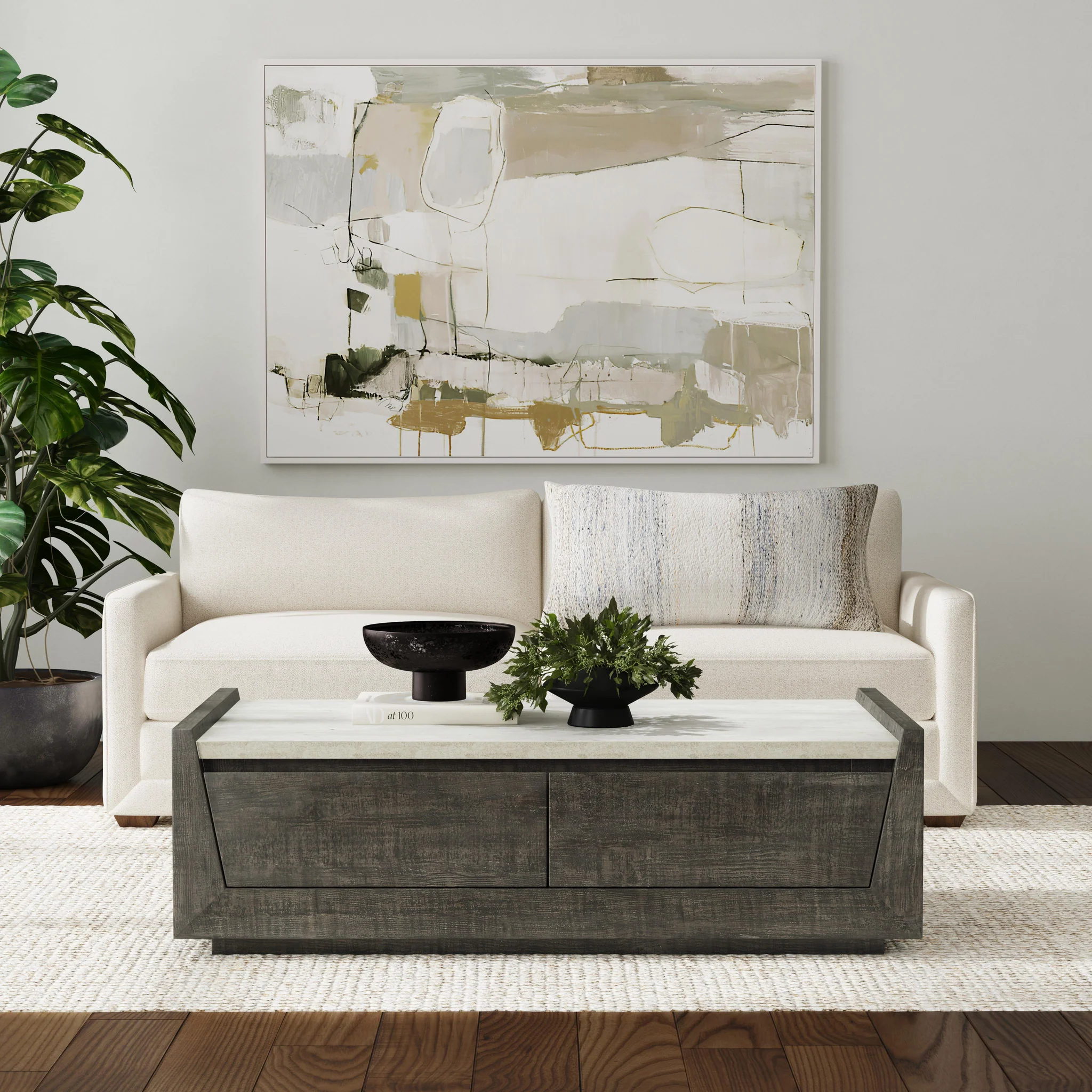 Tori Rectangle Coffee Table - Antique Gray - Image 8