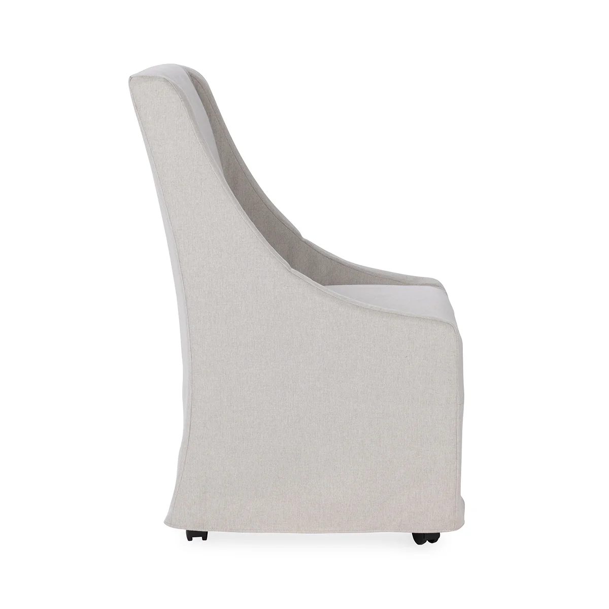 Warwick Upholstered Rolling Dining Chair - Sandy Tan - Image 3