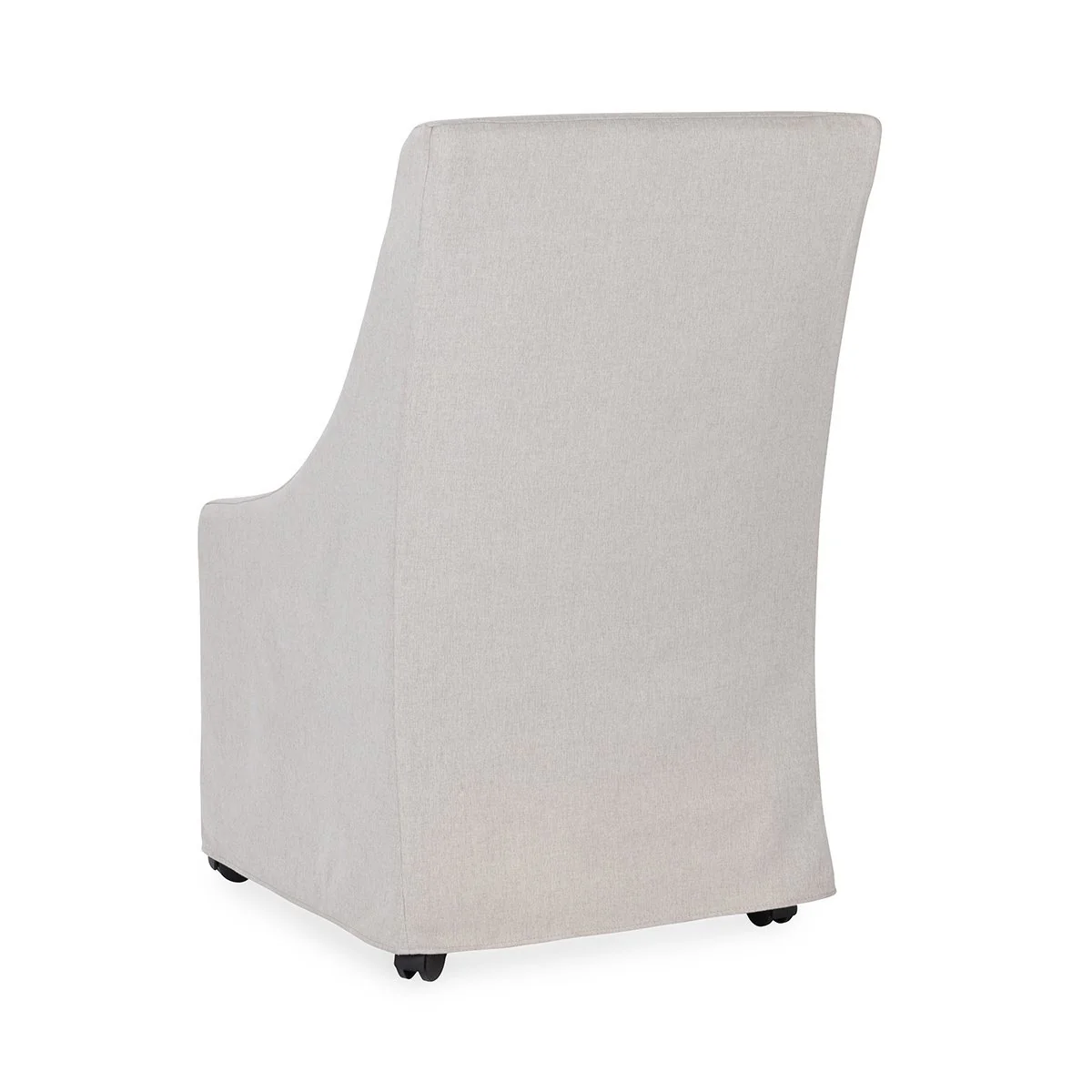 Warwick Upholstered Rolling Dining Chair - Sandy Tan - Image 4