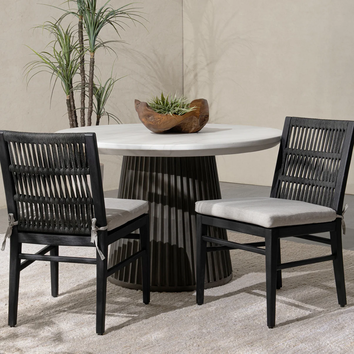 Westville Outdoor Dining Chair Set of 2 - Black - Image 13