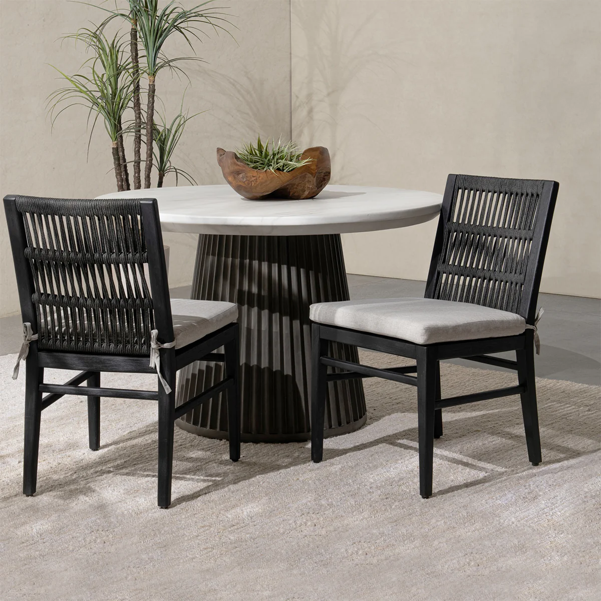 Westville Outdoor Dining Chair Set of 2 - Black - Image 14