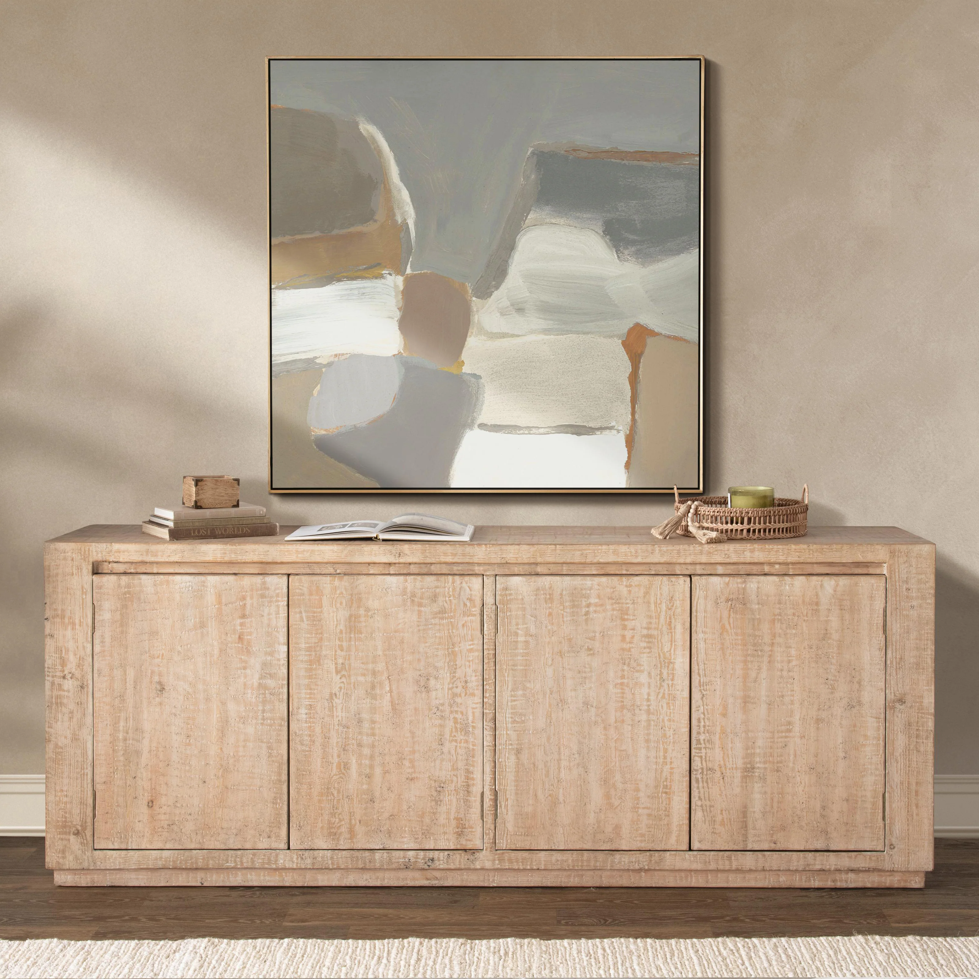 Wolden 4Dr Buffet - Antique Beige - Image 9